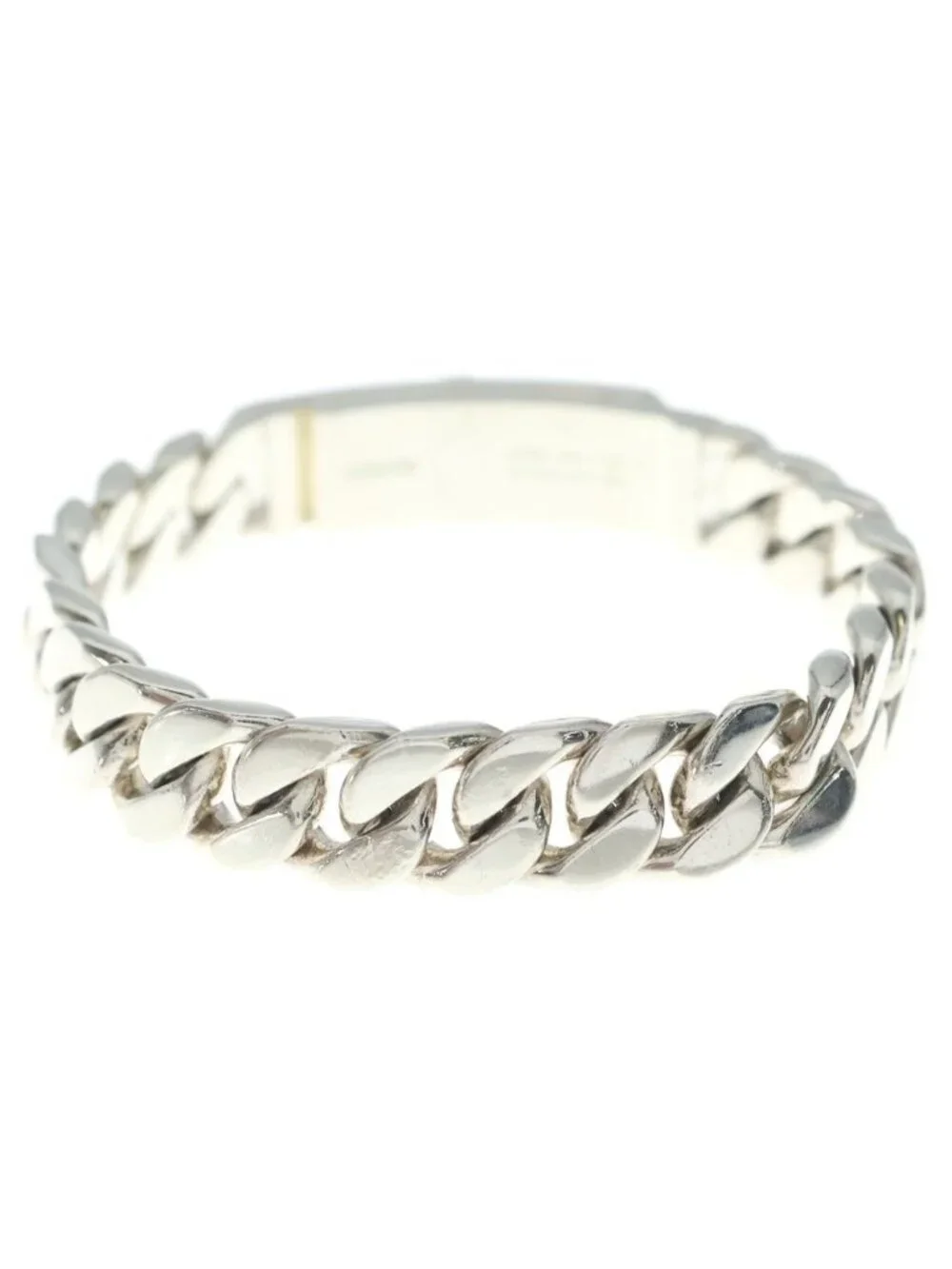 Hermes Kelly Gourmette GM Chain Bracelet Silver